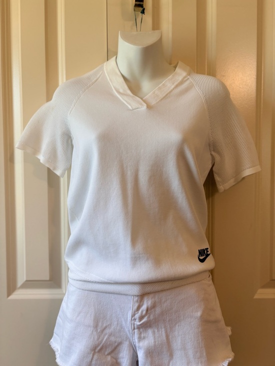 Nike Tops - Nike White Mesh Short-Sleeve Tee, Nike Activewear  size xs
